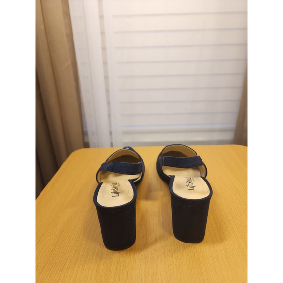 LifeStride Casual Penny Loafer Moccasins Sling Back Shoes Sz 8.5 M Navy Blue - Picture 7 of 12